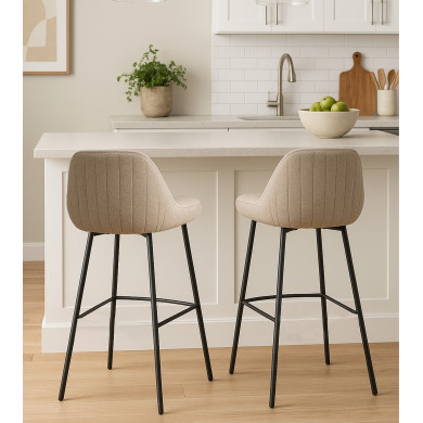 Taburetes Caspi – Diseño moderno y asiento acolchado