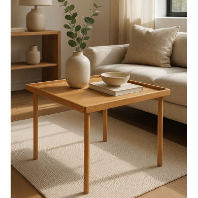 Mesa de centro Fresa madera maciza – Dos medidas disponibles