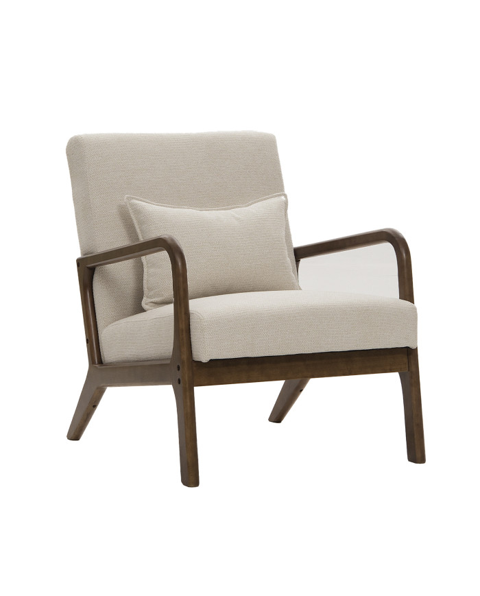 Butaca Nicole nórdica con cojín lumbar – Tapizado antimanchas