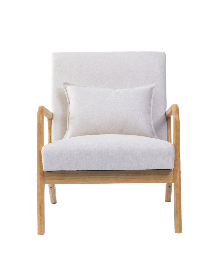 Butaca Nicole nórdica con cojín lumbar – Tapizado antimanchas