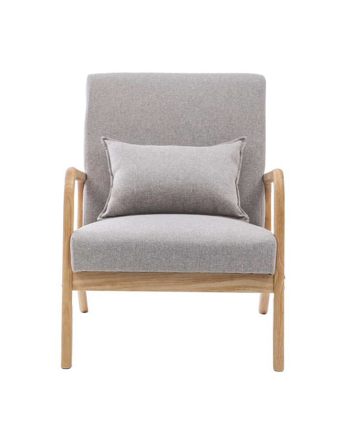 Butaca Nicole nórdica con cojín lumbar – Tapizado antimanchas