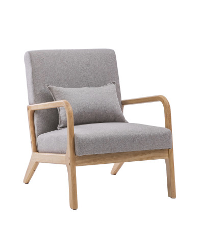 Butaca Nicole nórdica con cojín lumbar – Tapizado antimanchas