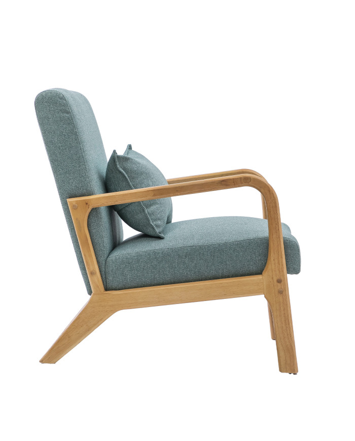 Butaca Nicole nórdica con cojín lumbar – Tapizado antimanchas