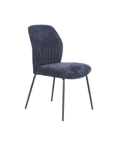 Silla Nalon – Tapizada con diseño a rayas y patas negras Silla Nalon – Tapizada con diseño a rayas y patas negras