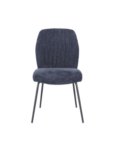 Silla Nalon – Tapizada con diseño a rayas y patas negras Silla Nalon – Tapizada con diseño a rayas y patas negras