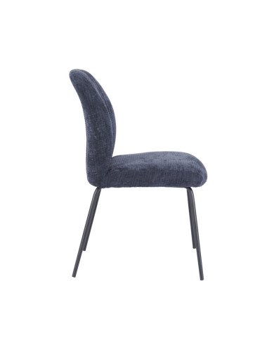 Silla Nalon – Tapizada con diseño a rayas y patas negras Silla Nalon – Tapizada con diseño a rayas y patas negras