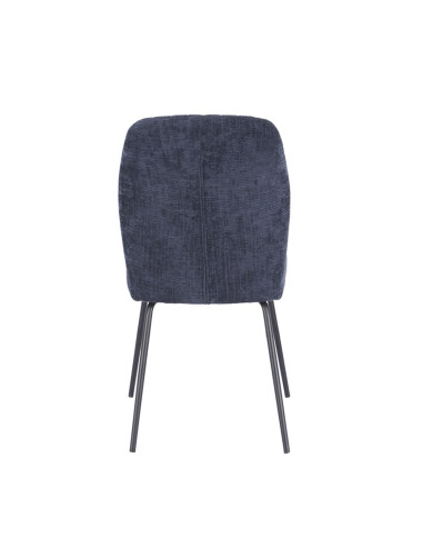 Silla Nalon – Tapizada con diseño a rayas y patas negras Silla Nalon – Tapizada con diseño a rayas y patas negras