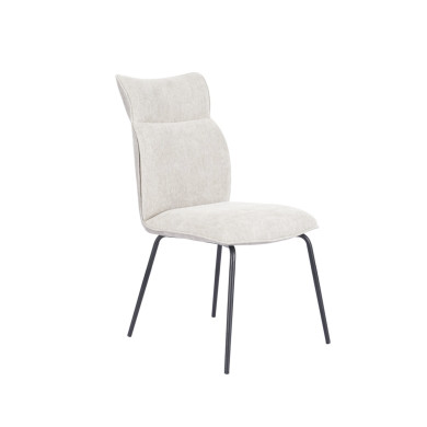 Silla Roma tapizada en tela y símil napa – Pack 2 unidades