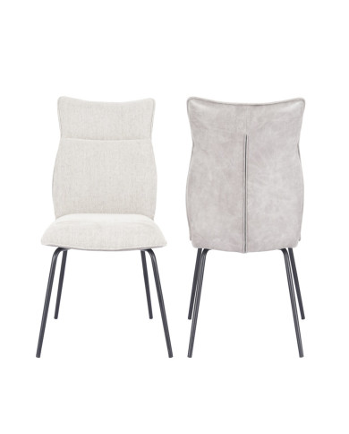 Silla Roma tapizada en tela y símil napa – Pack 2 unidades Silla Roma tapizada en tela y símil napa – Pack 2 unidades