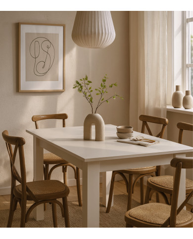 Mesa de comedor extensible Uki de 140 a 180 cm – Moderna y funcional Mesa de comedor extensible Uki de 140 a 180 cm – Moderna y funcional