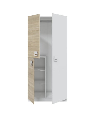 Armario Tomy 3 puertas – Con barra de colgar y estantes fijos Armario Tomy 3 puertas – Con barra de colgar y estantes fijos
