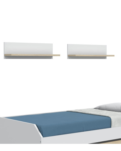 Cama nido Tomy con estantes – Doble cama y almacenaje práctico Cama nido Tomy con estantes – Doble cama y almacenaje práctico