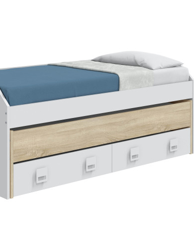 Cama nido Tomy con estantes – Doble cama y almacenaje práctico Cama nido Tomy con estantes – Doble cama y almacenaje práctico