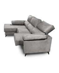 Sofá Chaise Longue Vis – Con arcón, asientos extraíbles y respaldos reclinables