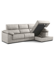 Sofá Chaise Longue Monti – Asientos extraíbles, respaldos reclinables y arcón