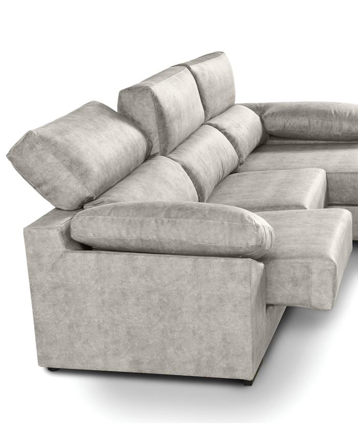 Sofá Chaise Longue Monti – Asientos extraíbles, respaldos reclinables y arcón