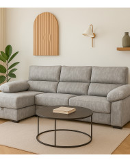 Sofá Chaise Longue Monti – Asientos extraíbles, respaldos reclinables y arcón