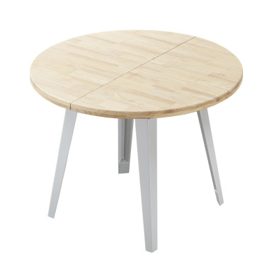 Mesa comedor redonda extensible industrial BERGI