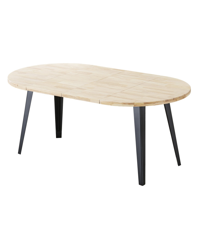 Mesa comedor redonda extensible industrial BERGI