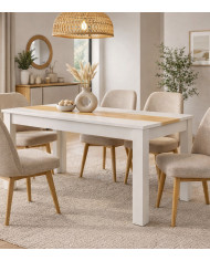 Mesa de comedor fija Mirko 140x90 cm – Diseño funcional