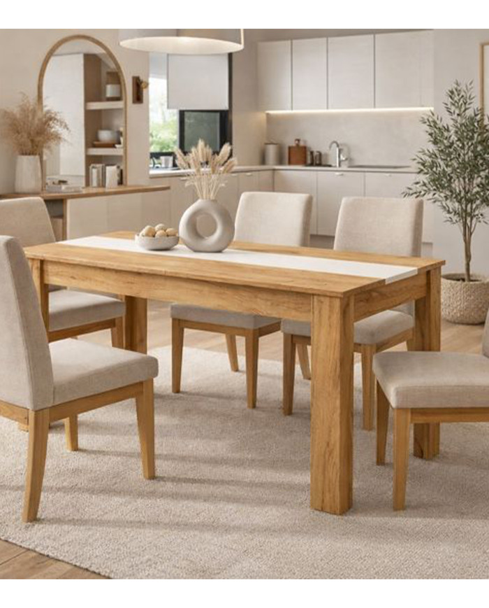 Mesa de comedor fija Mirko 140x90 cm – Diseño funcional