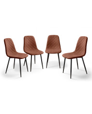 Pack de 4 Sillas de Comedor Suiz - Diseño Moderno y Elegante