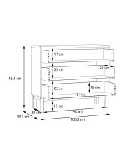 Cómoda Penki 3 cajones