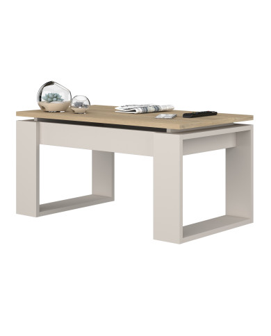 Mesa centro elevable Rubi II estilo industrial