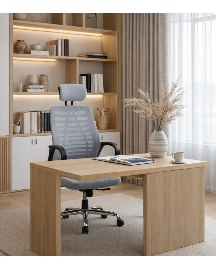 Silla de escritorio Queny ergonómica con reposacabezas