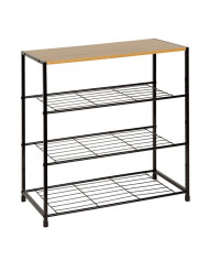 Estantería Kraft estilo industrial con 4 estantes