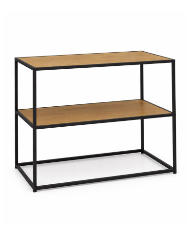 Estantería Kraft II industrial con estantes en roble