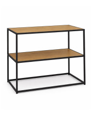 Estantería Kraft II industrial con estantes en roble