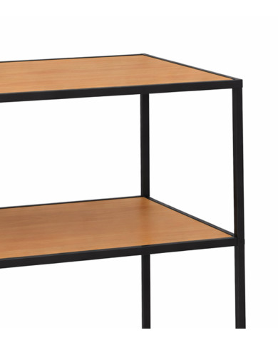 Estantería Kraft II industrial con estantes en roble