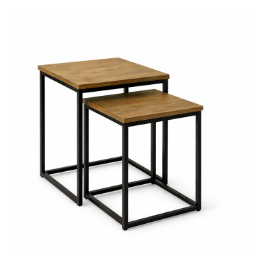 Mesa auxiliar Kraft pack 2 Uds. – Estilo industrial