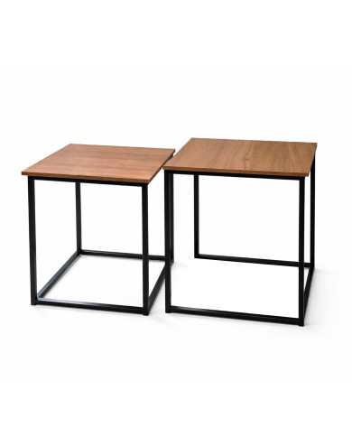 Mesa auxiliar Kraft pack 2 Uds. – Estilo industrial