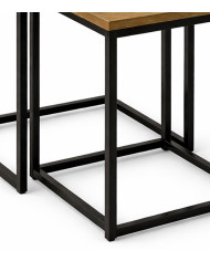 Mesa auxiliar Kraft pack 2 Uds. – Estilo industrial