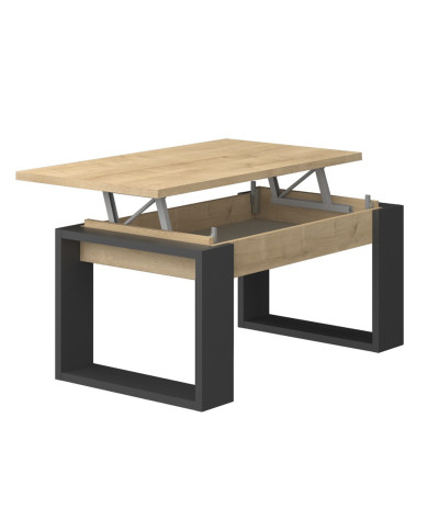 Mesa de centro elevable Rubi con almacenaje