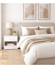 Mesita de noche Silva compacta con cajón