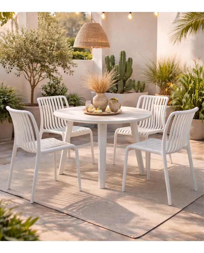 Sillas Solenia pack 4 apilables interior exterior