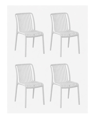 Sillas Solenia pack 4 apilables interior exterior