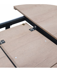 Mesa redonda extensible Anubis con patas cruzadas