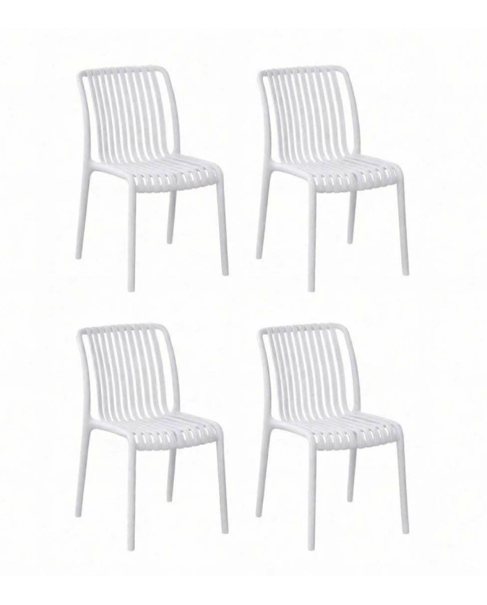 Sillas Solenia pack 4 apilables interior exterior