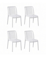 Sillas Solenia pack 4 apilables interior exterior