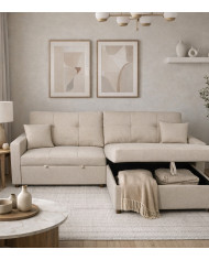 Sofá Sahara Chaise Longue con cama y arcón