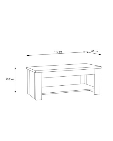 Mesa centro elevable DUMI | Cambia Tus Muebles
