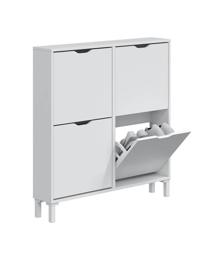 Zapatero Aury 4 puertas compacto y estrecho