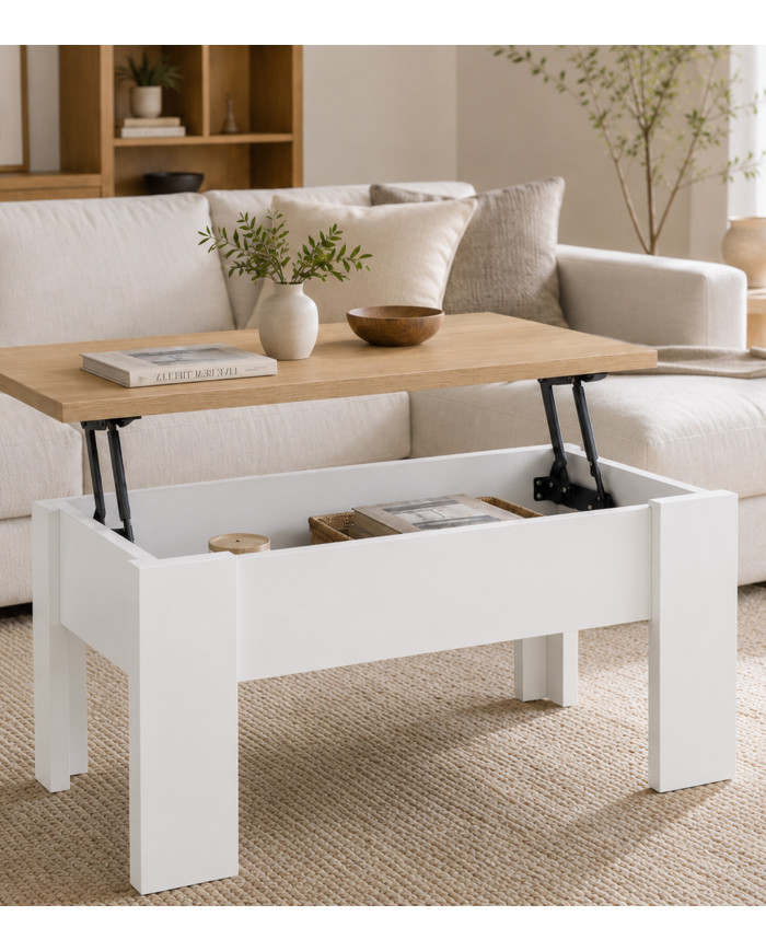 Mesa de centro elevable Premier 4 con almacenaje