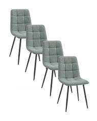 Sillas Astrid pack de 4 tapizadas con patas metálicas