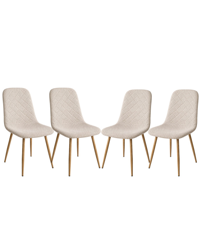 Pack de 4 Sillas de Comedor Suiz - Diseño Moderno y Elegante