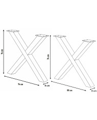 Patas X para mesa pack de 2 unidades